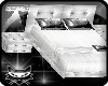 # White blk leather bed