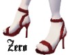 Crimson satin heels