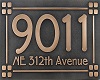 9011 Home Address Plate