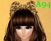 [A94]Leopard hair bow