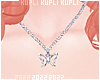 $K Butterfly Necklace