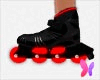 F Red glow rollerblades