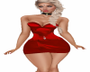 RED SILK MINI DRESS