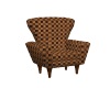 Brown Checkered Chair