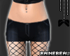 RB Jean shorts/fishnets