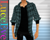 Teal Plaid Leisure Shirt