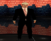 Black Full Suit/Pink Tie