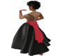 TEF RED BLACK DRESS