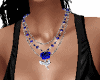 3D pink blue necklace