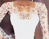 White Lace Silk Dress