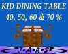 kid dining table