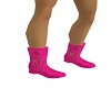 Pink lace boots