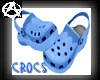 (A) blue crocs