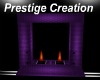Purple fireplace