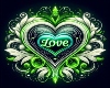 Green Love Background 2