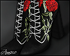 $ Black Floral Boots