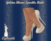 Golden Bloom Heels