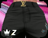 LV black fashion shorts