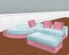 MK Pink/Ice Chunky Sofa
