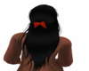(EB)black hair red bow