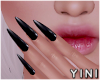 Y Stiletto Nails |BLACK|