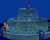blue fountain