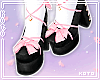 琴. Meowo blk/p shoes
