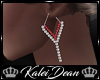 ~K Krystal Earrings Red