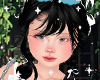 ♡ Hair Black + Bow