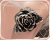 !NC Silver Rose Studs
