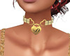 GOLD 'D' HEART COLLAR