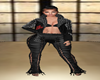 leather lace up pants
