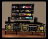 blk/gold tv stand