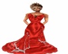 red satin gown