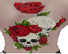skull and rose tat