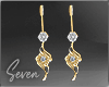 !7 Gold Diamond Earrings
