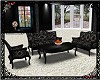 Black Victorian Sofa set