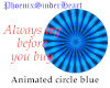 Animated blue circle