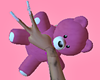 pink teddy bear -