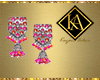 Pink bells earrings