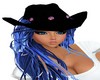 black cowgirl hat violet