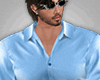 Blue Muscle Silk Shirt