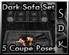 #SDK# Dark Sofa Set