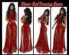 Sheer Red Evening Gown