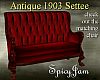 Antique 1903 Settee Red