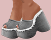 E* Gray Denim Sandals