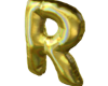 Letter R Golden Balloon