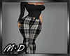 Black Winter plaid outf.