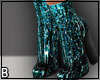 Teal Sequin Ankle Boots