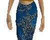 blue gold swirl skirt